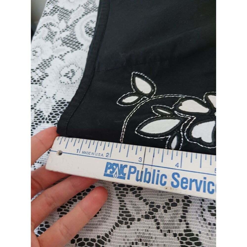 Cotton Black & White Floral Midi Skirt - Picture 11 of 12